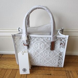 Brand New With Tags Tory Burch Clear Mini Tote Bag